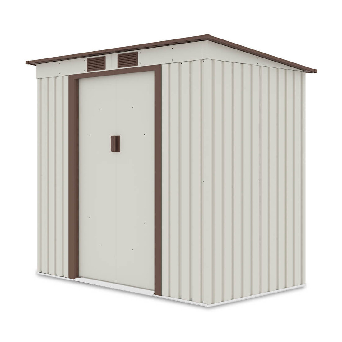 Grafika z detalami i cechami domku narzędziowego OREGON 201x121cm Beige