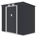 Widok boczny na domek narzędziowy OREGON 201x121cm Cold Grey 