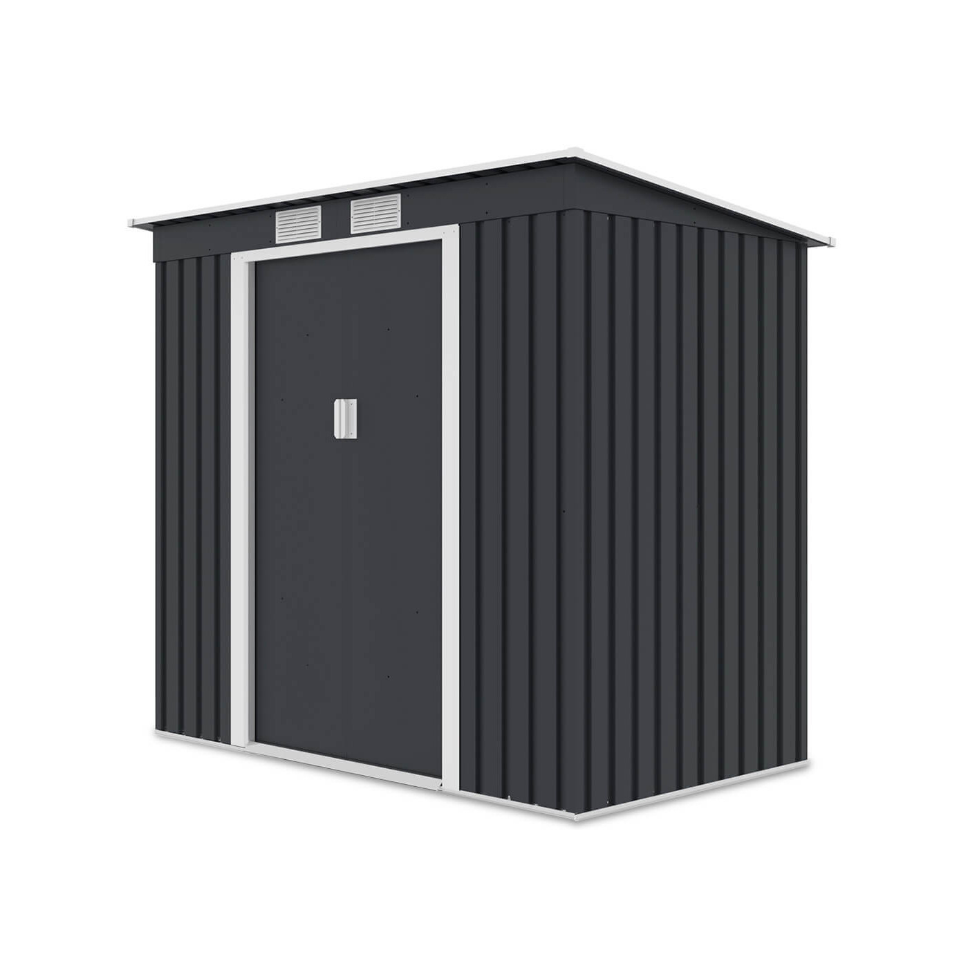 Widok boczny na domek narzędziowy OREGON 201x121cm Cold Grey 