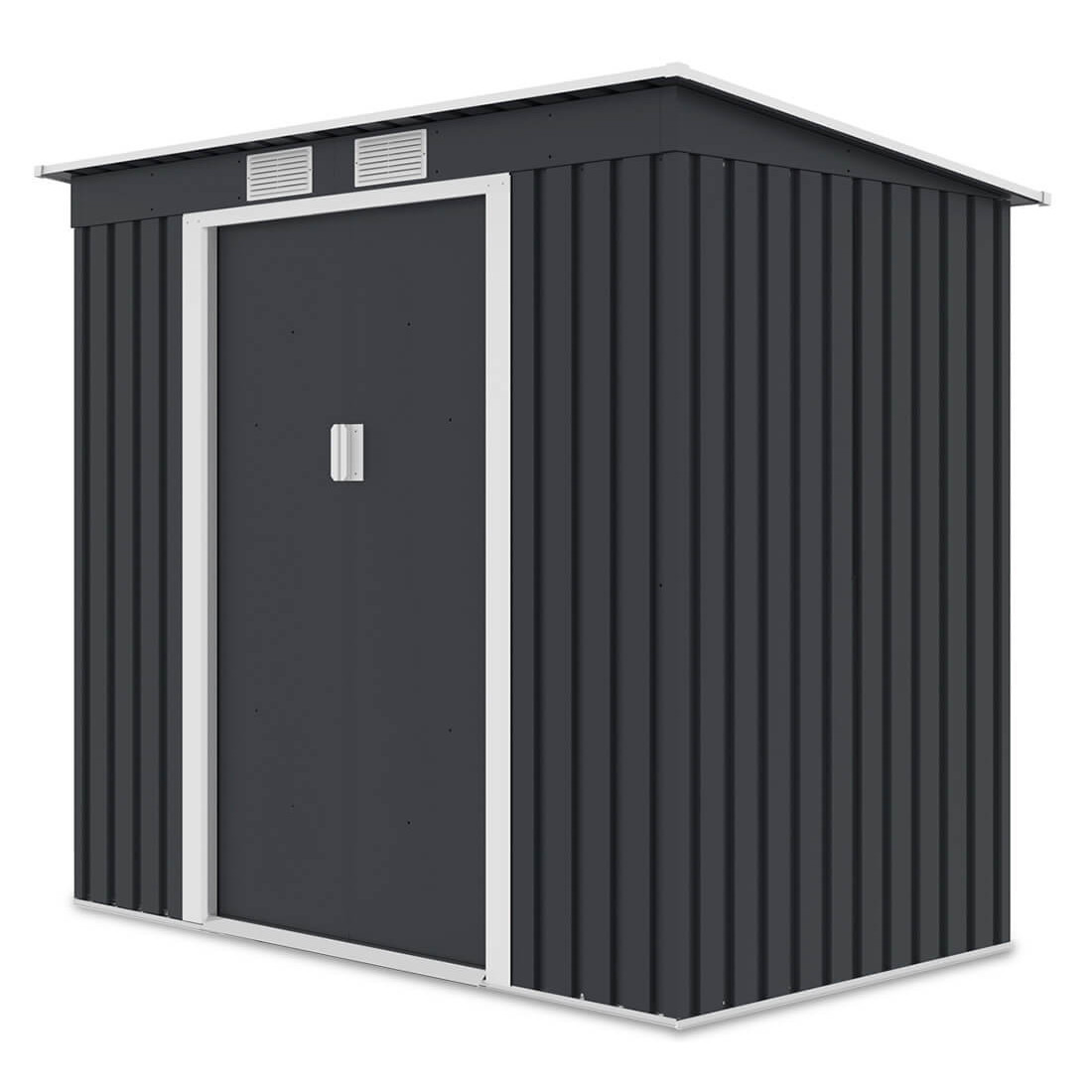 Widok boczny na domek narzędziowy OREGON 201x121cm Cold Grey 