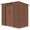 Widok boczny na domek narzędziowy OREGON 201x121cm Walnut 
