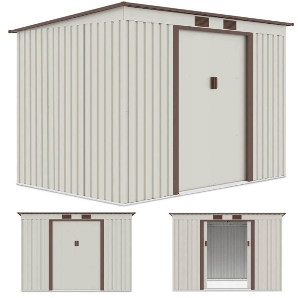 Zdjęcie z trzema rzutami domku narzędziowego OREGON 261x181cm - Hardmaister