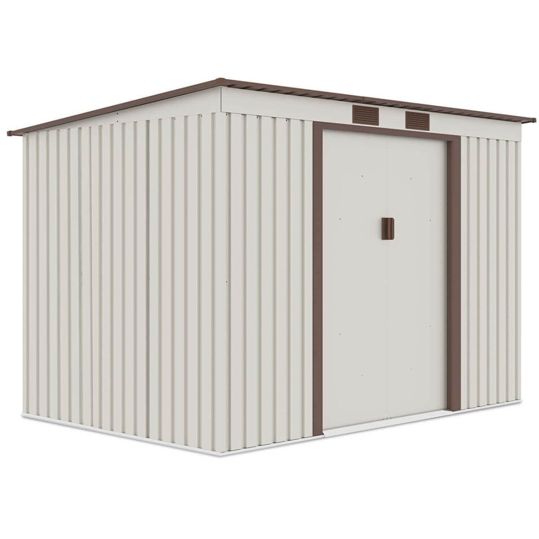 Widok z boku domku narzędziowego OREGON o wymiarach 261x181cm