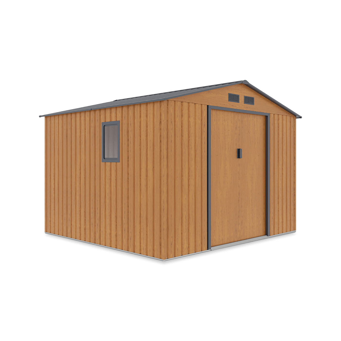 Domek narzędziowy HUDSON 277x255cm Oak Grey - na białym tle 