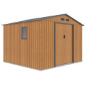 Boczna ściana z oknem domku na narzędzia HUDSON 277x255cm Oak Grey