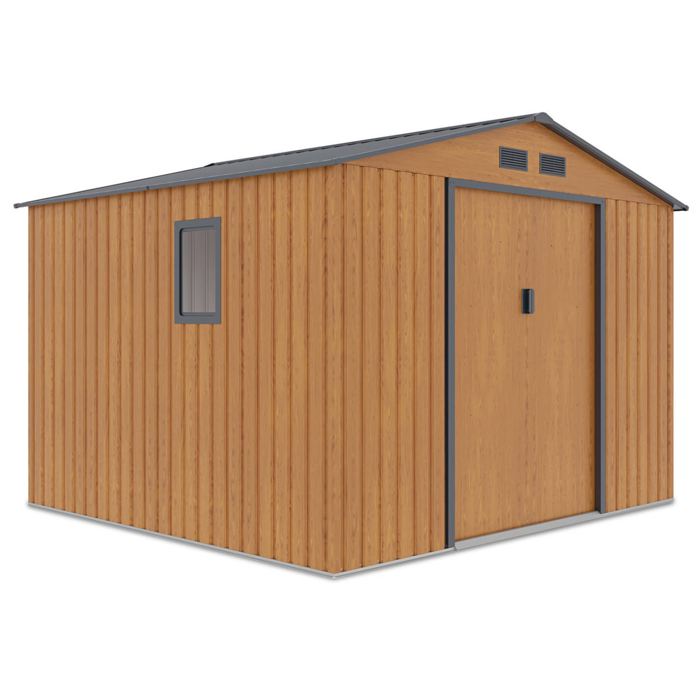 Boczna ściana z oknem domku na narzędzia HUDSON 277x255cm Oak Grey