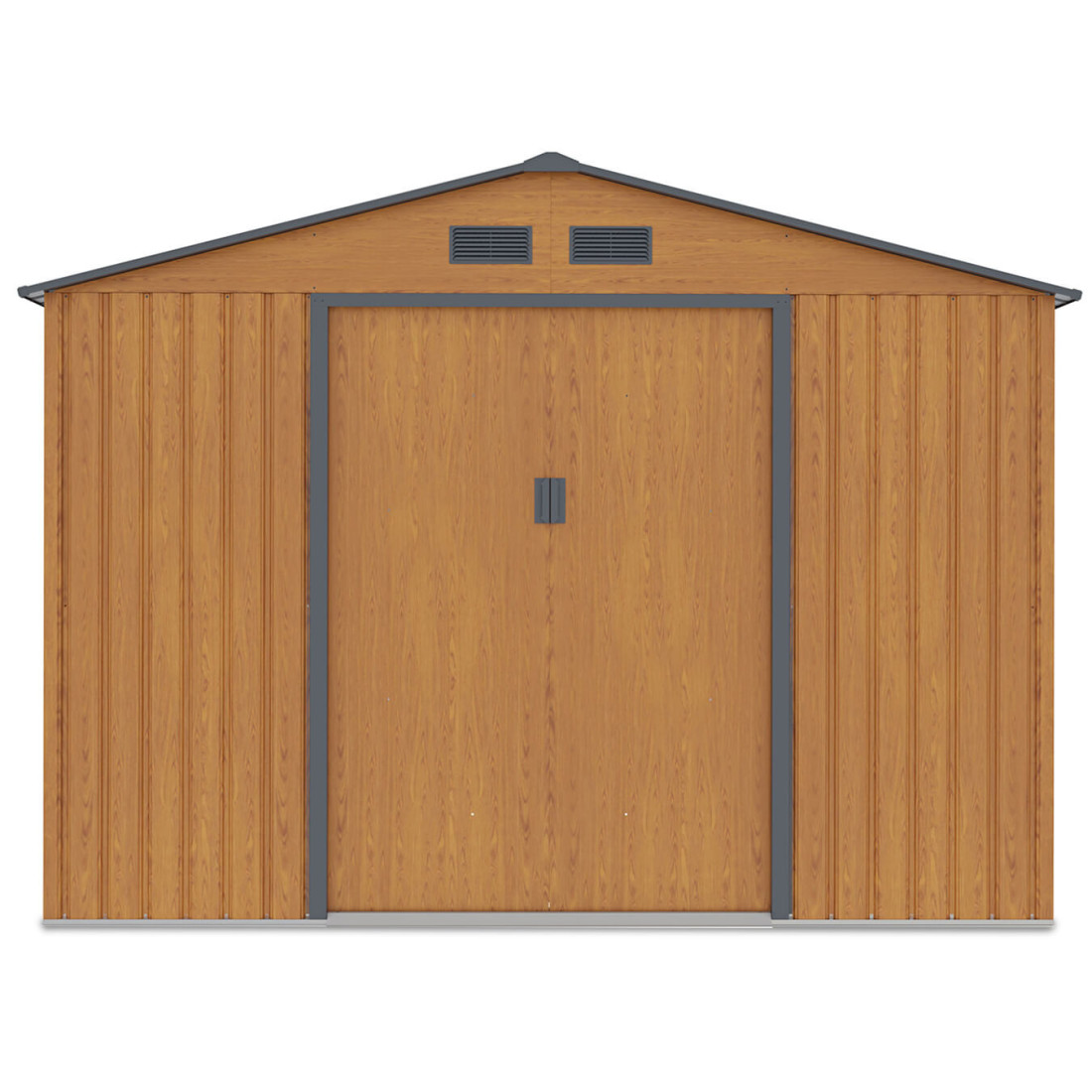 Domek narzędziowy HUDSON 277x255cm Oak Grey - przód 