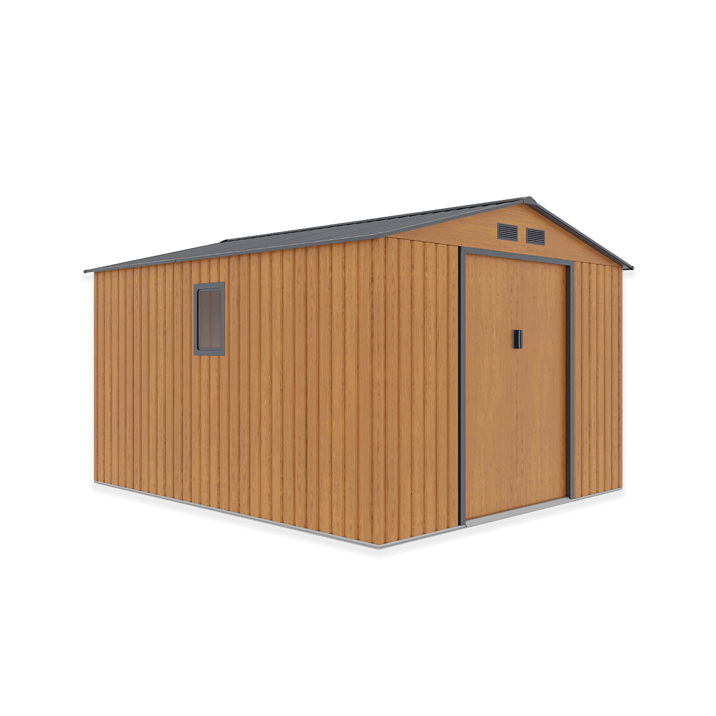 Domek narzędziowy HUDSON 277x319cm Oak Grey - na białym tle 