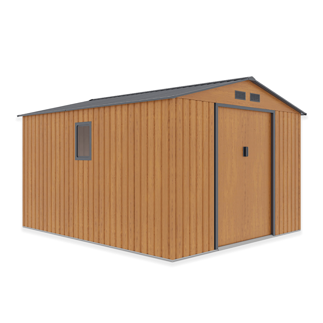 Domek narzędziowy HUDSON 277x319cm Oak Grey - na białym tle 