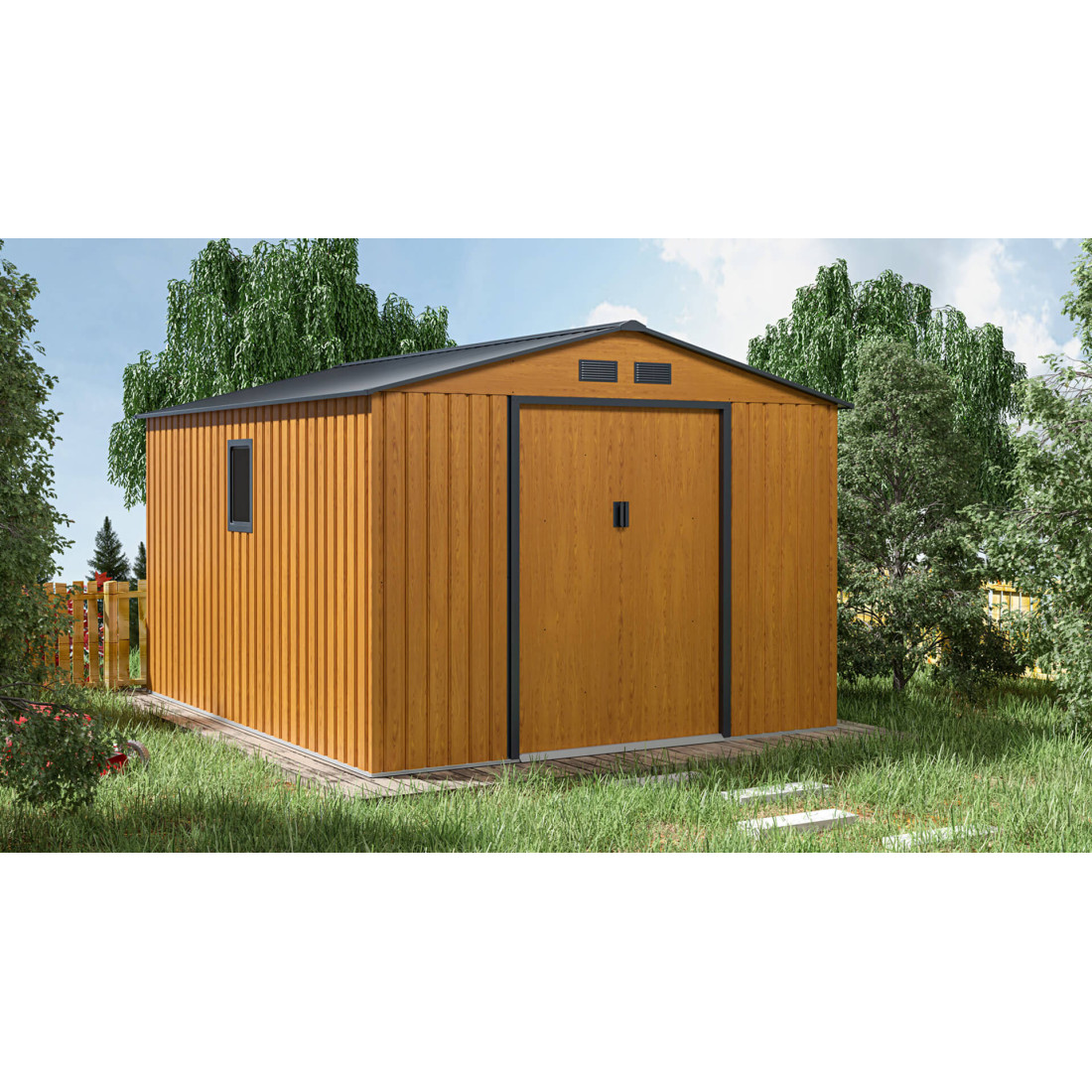 Aranżacja w ogrodzie domku narzędziowego HUDSON 277x319cm