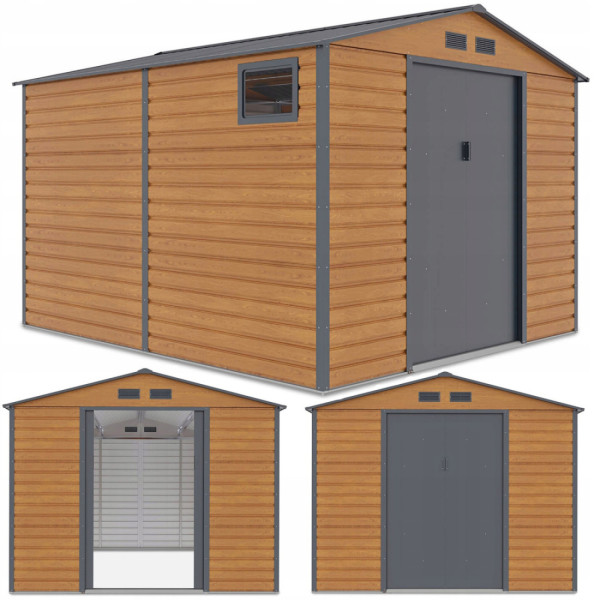 Zdjęcie z trzema rzutami domku ogrodowego MONTREAL 277x323 cm