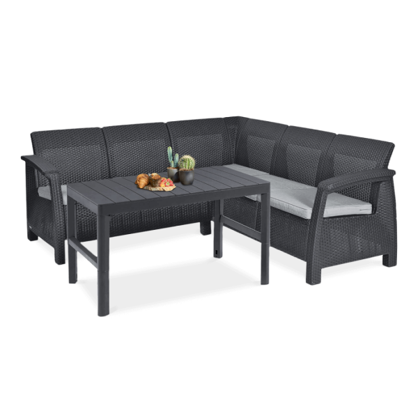 CORFU RELAX/LYON CORNER SOFA GRAPHITE