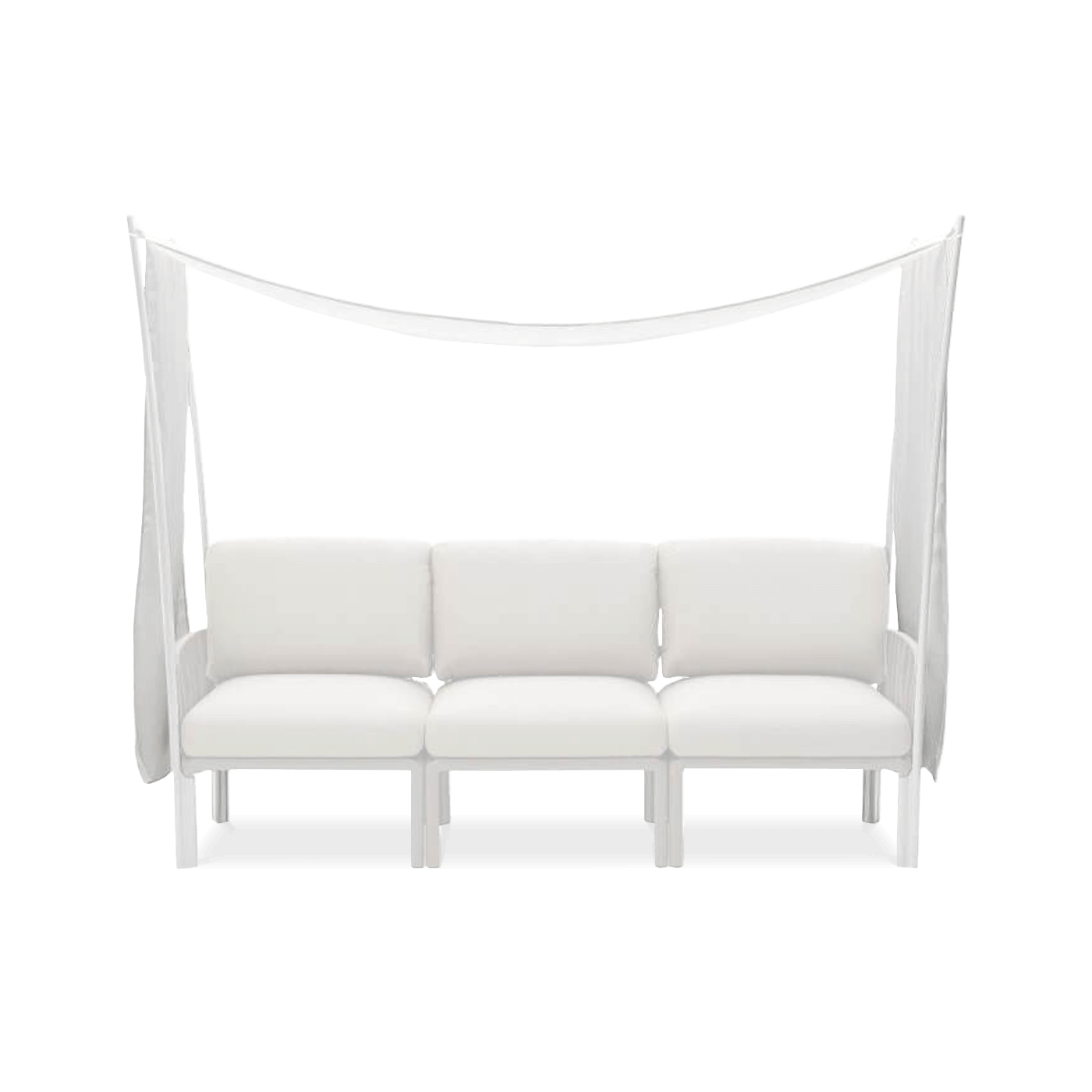 biały baldachim osłona na meble ogrodowe 