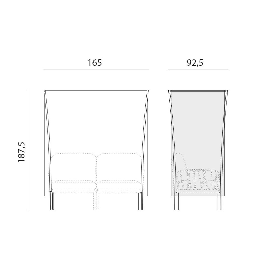Baldachim ogrodowy Ombra z osłoną na Nardi Komodo 2 - klasyczny design i wysoka jakość