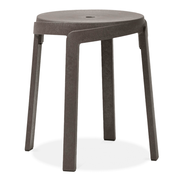 brązowe krzesło hoker na czterech nóżka 