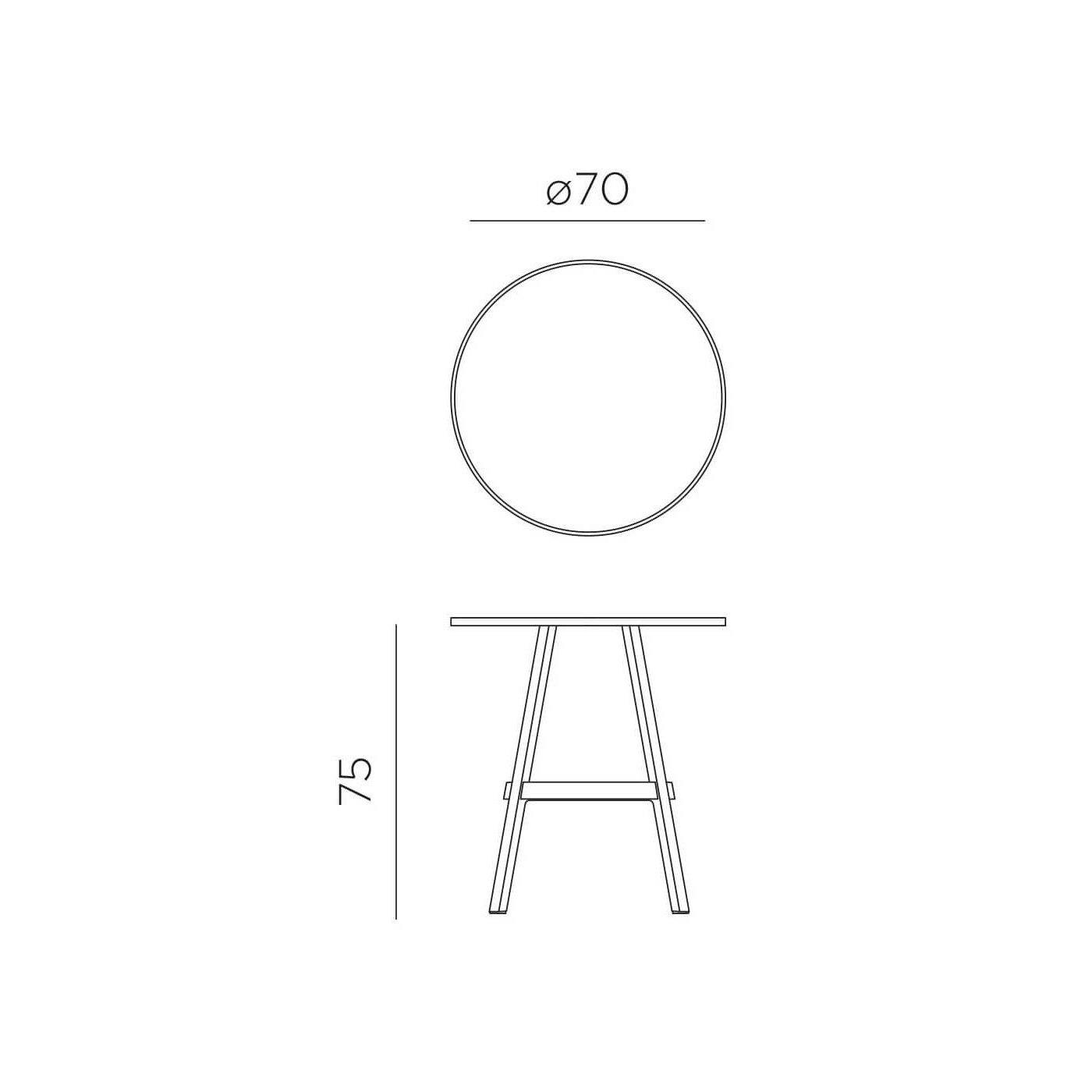 Stolik ogrodowy Nardi Combo 70