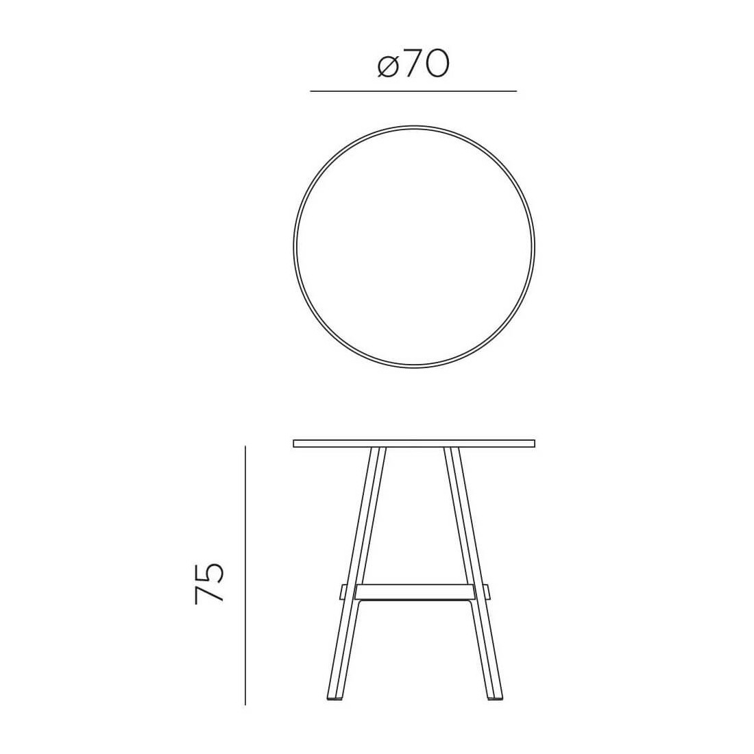 Stolik ogrodowy Nardi Combo 70