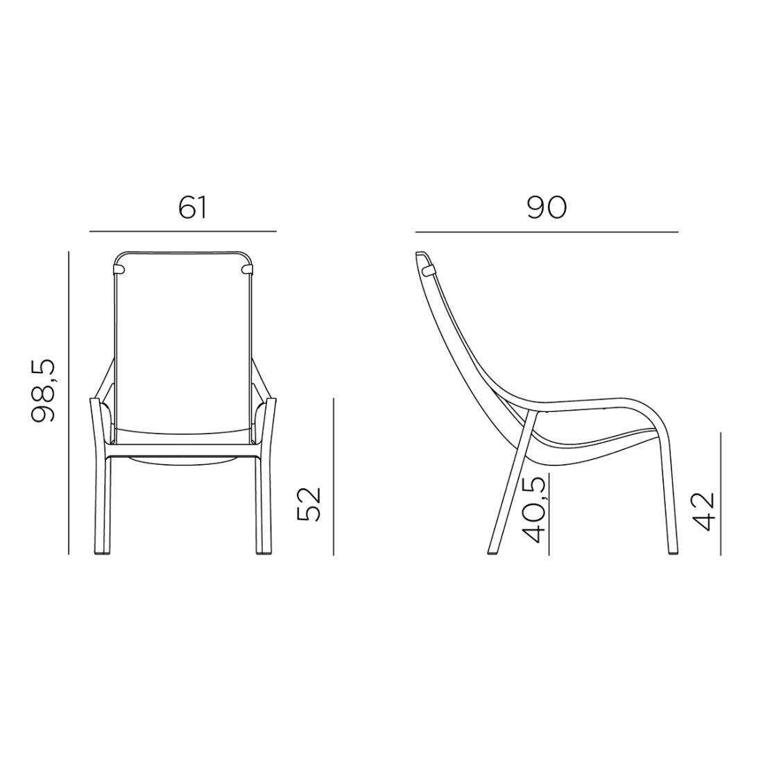 NET LOUNGE TORTORA ARMCHAIR