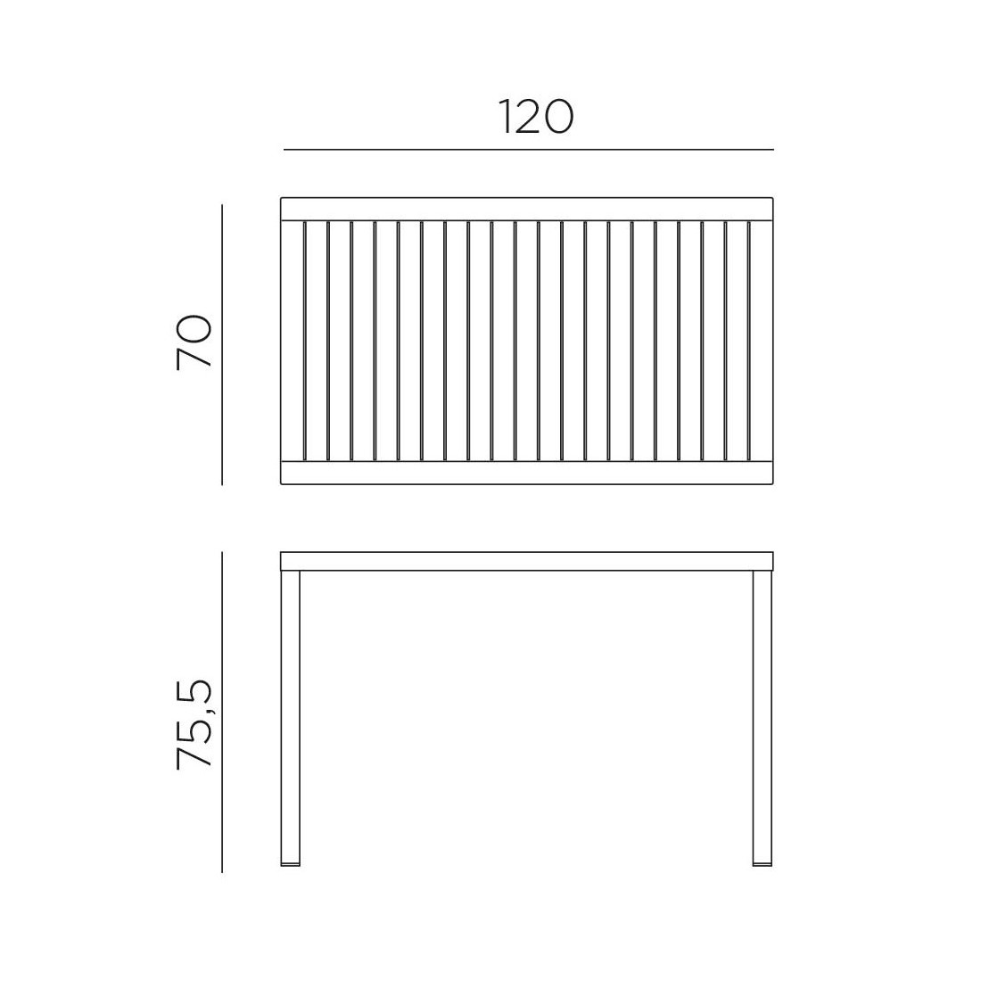 CUBE 120 TABLE WHITE WHITE