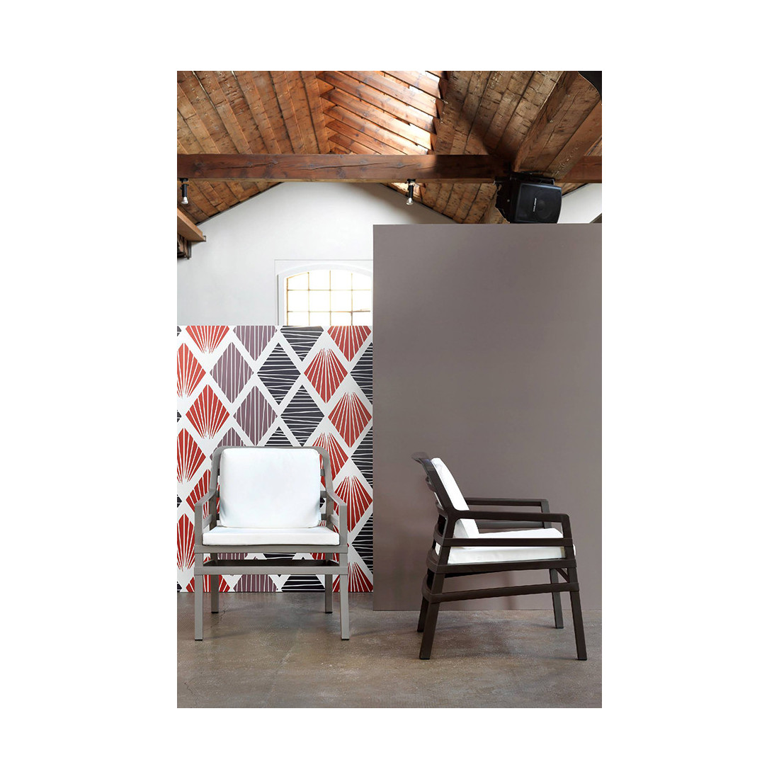 Fotel ogrodowy ARIA Bianco Grigio Sunbrella - Focus Garden