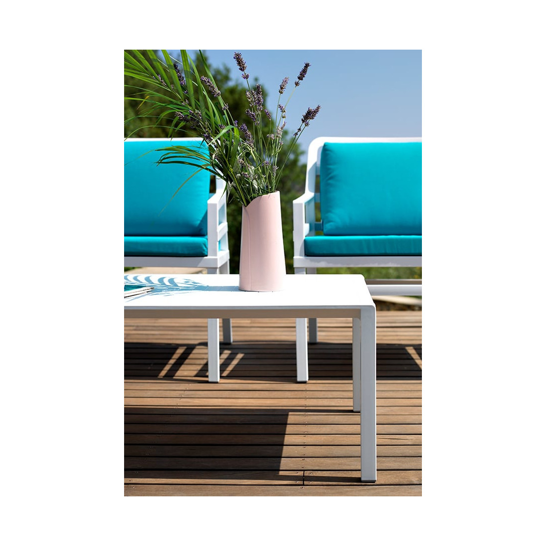 Fotel ogrodowy ARIA Bianco Grigio Sunbrella - Focus Garden