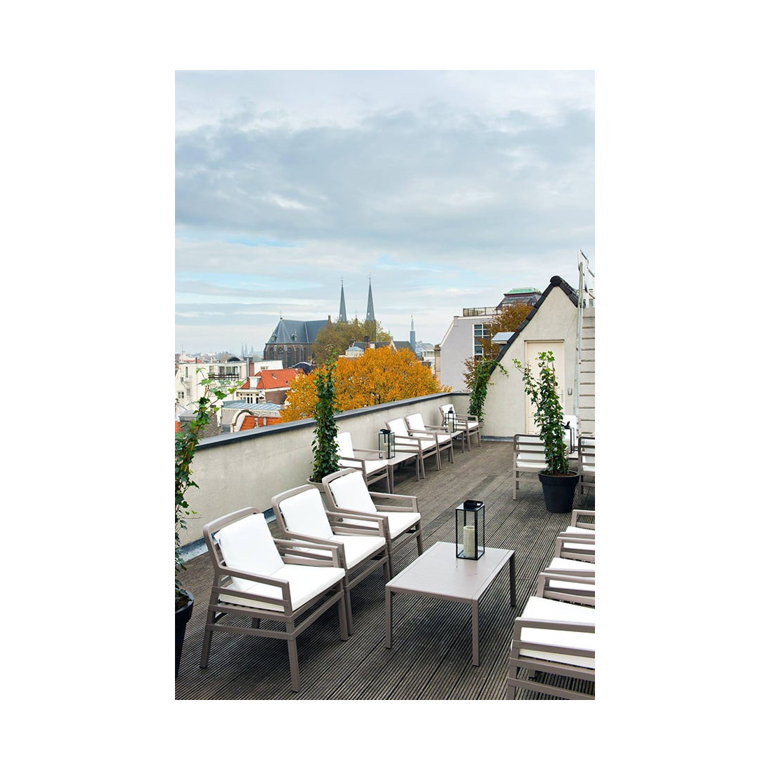 Fotel ogrodowy ARIA Bianco Grigio Sunbrella - Focus Garden