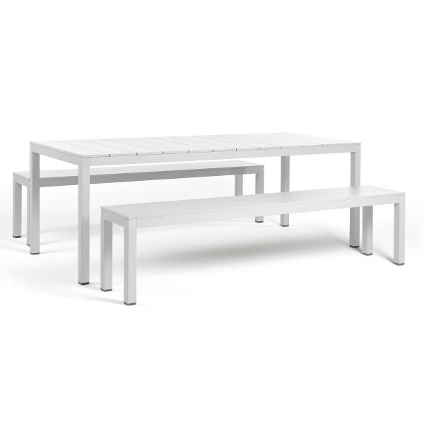 Zestaw mebli ogrodowych Nardi Rio Bench Bianco