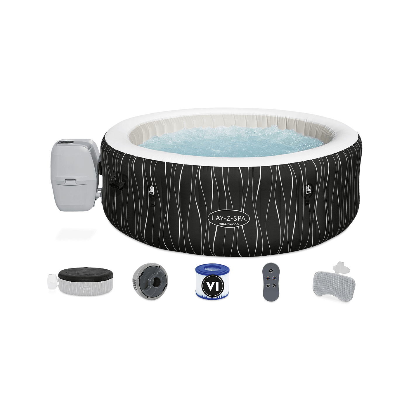 jacuzzi nadmuchiwane z oświetleniem i dodatkami