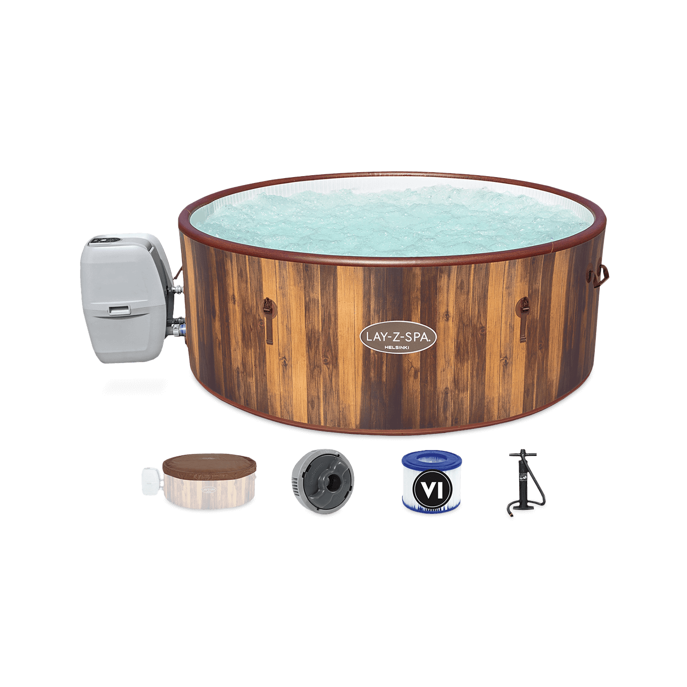 nadmuchiwane jacuzzi z aplikacją kontrolującą w zestawie z akcesoriami 