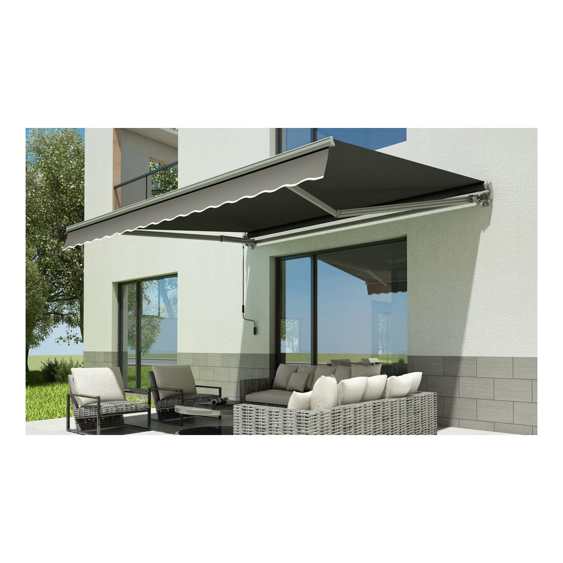 CLASSIC 300x250 TERRACE AWNING GREY