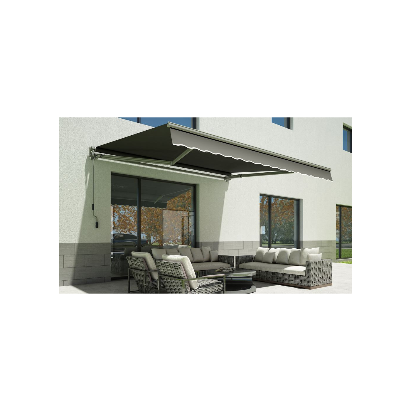 CLASSIC 300x250 TERRACE AWNING GREY