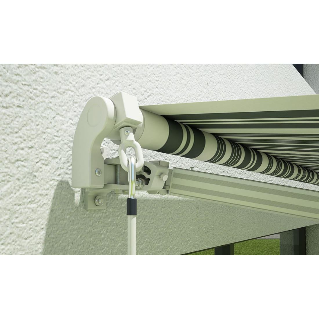 CLASSIC 300x250 TERRACE AWNING WHITE/GREY