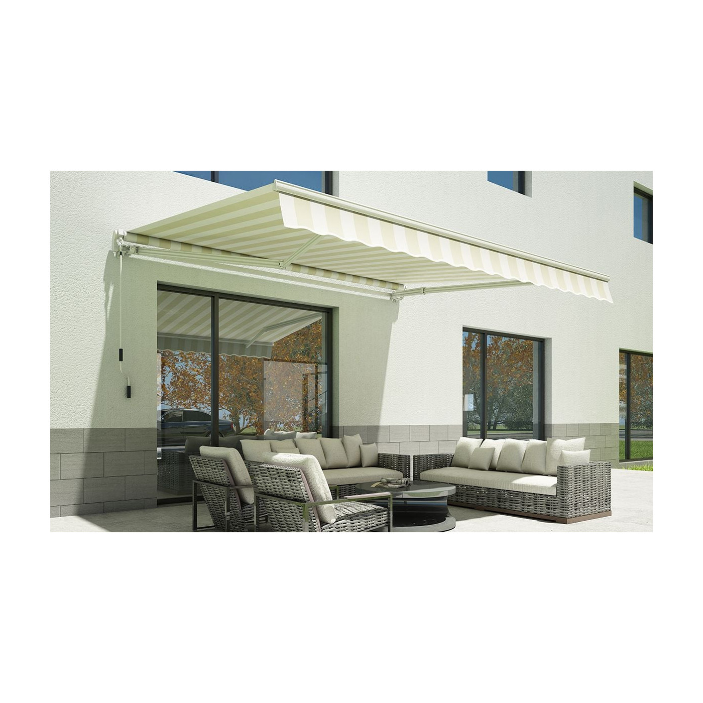 CLASSIC 300x250 MARKIZA TARASOWA WHITE/TAUPE