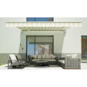 CLASSIC 300x250 TERRACE AWNING WHITE/TAUPE