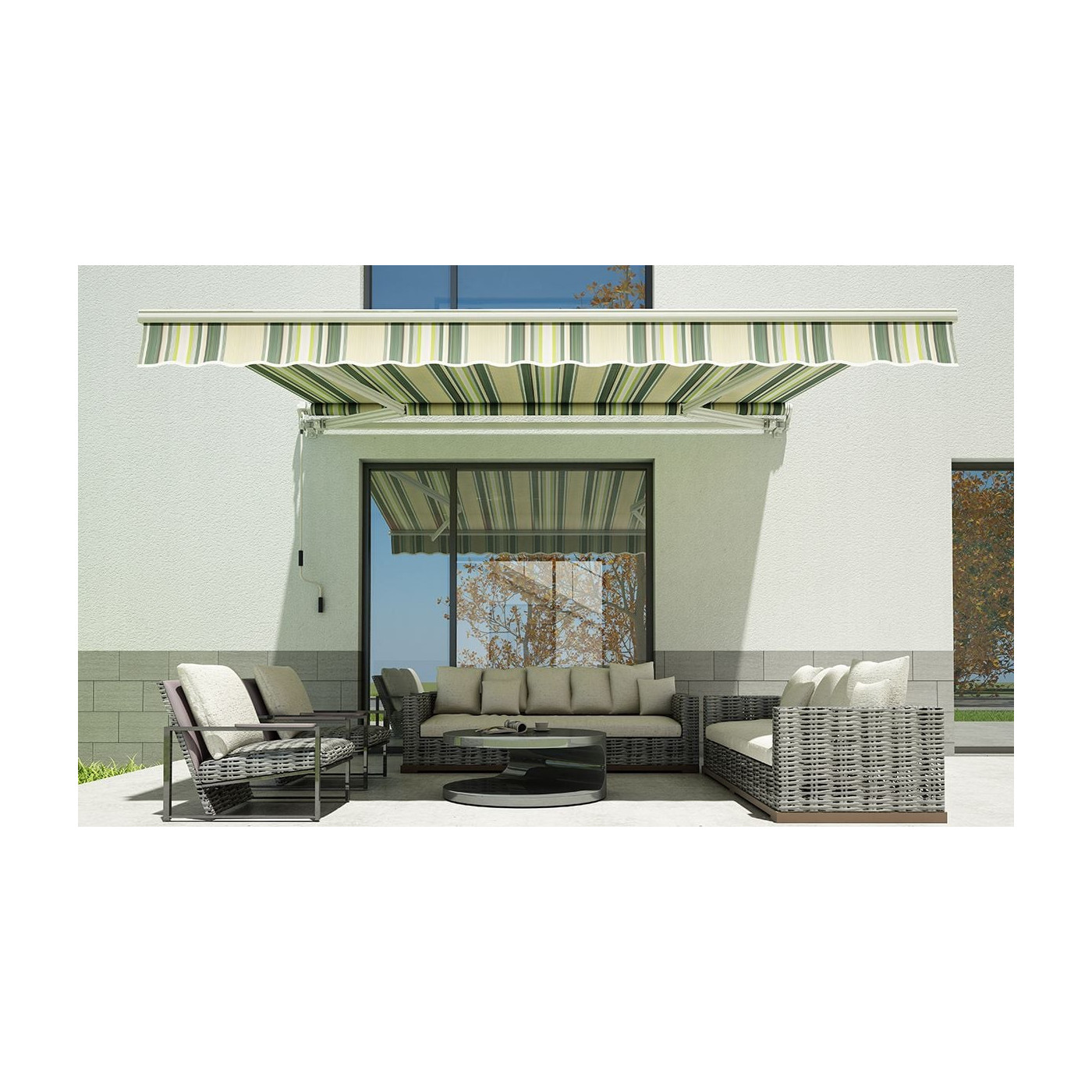 CLASSIC 300x250 MULTICOLOUR TERRACE AWNING