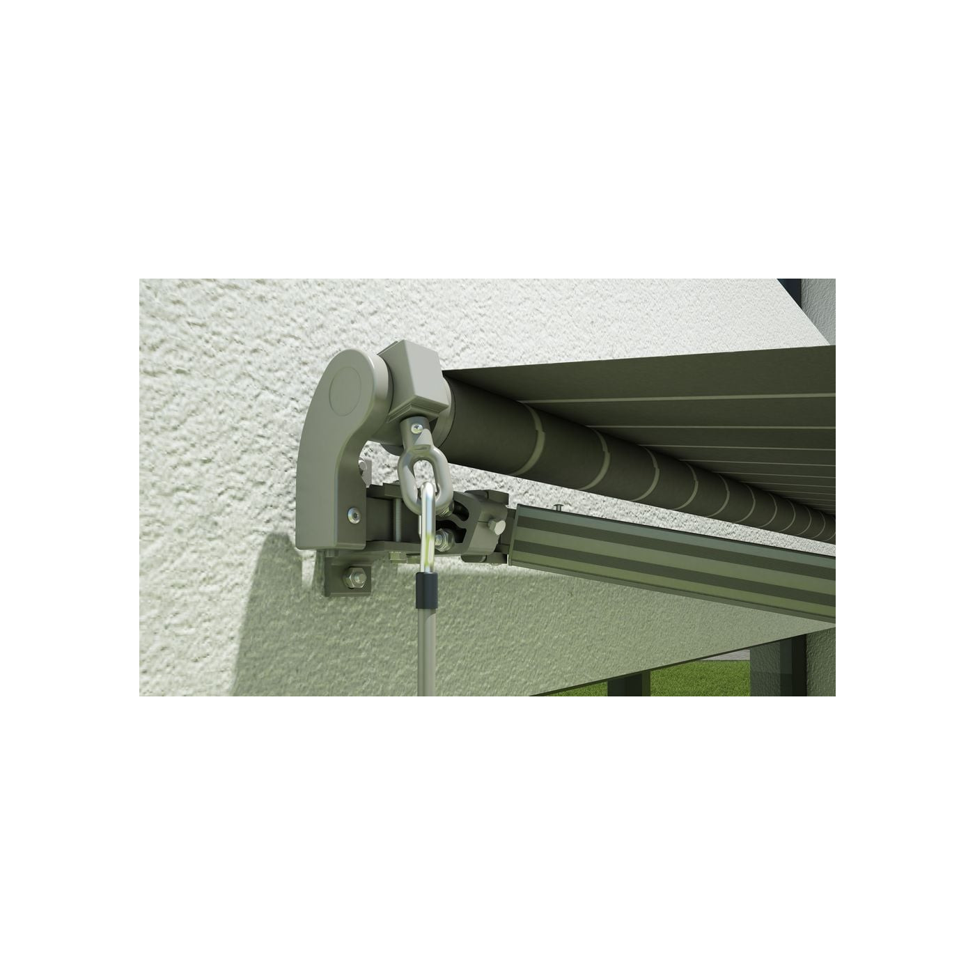 CLASSIC 400x300 TERRACE AWNING GREY/WHITE