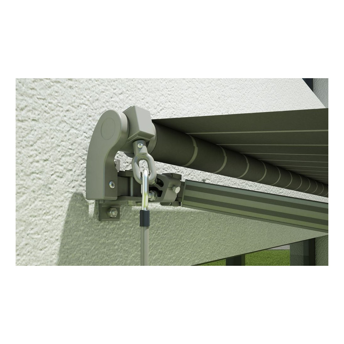 CLASSIC 400x300 TERRACE AWNING GREY/WHITE