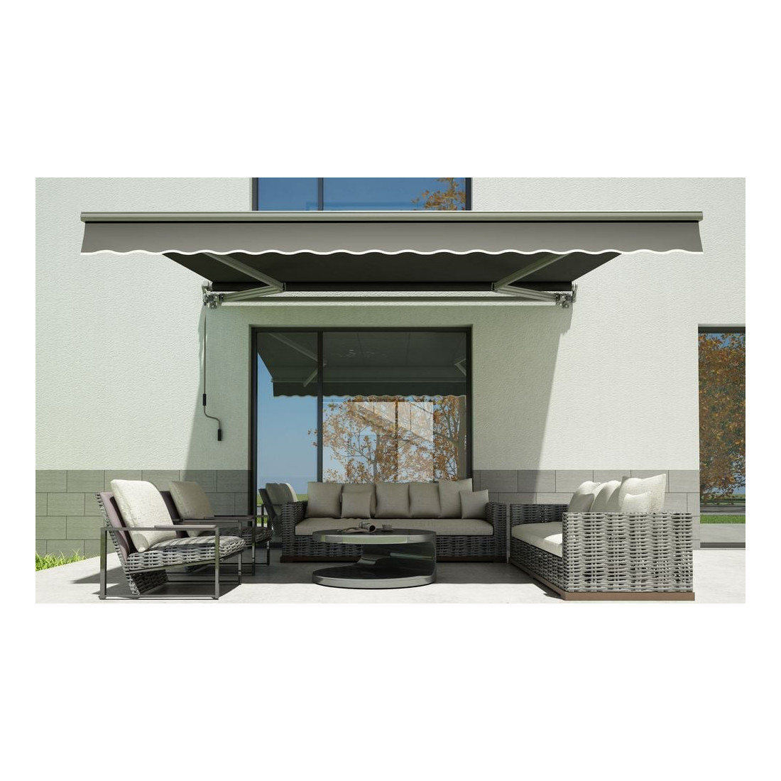 Markiza tarasowa 400x300 grey