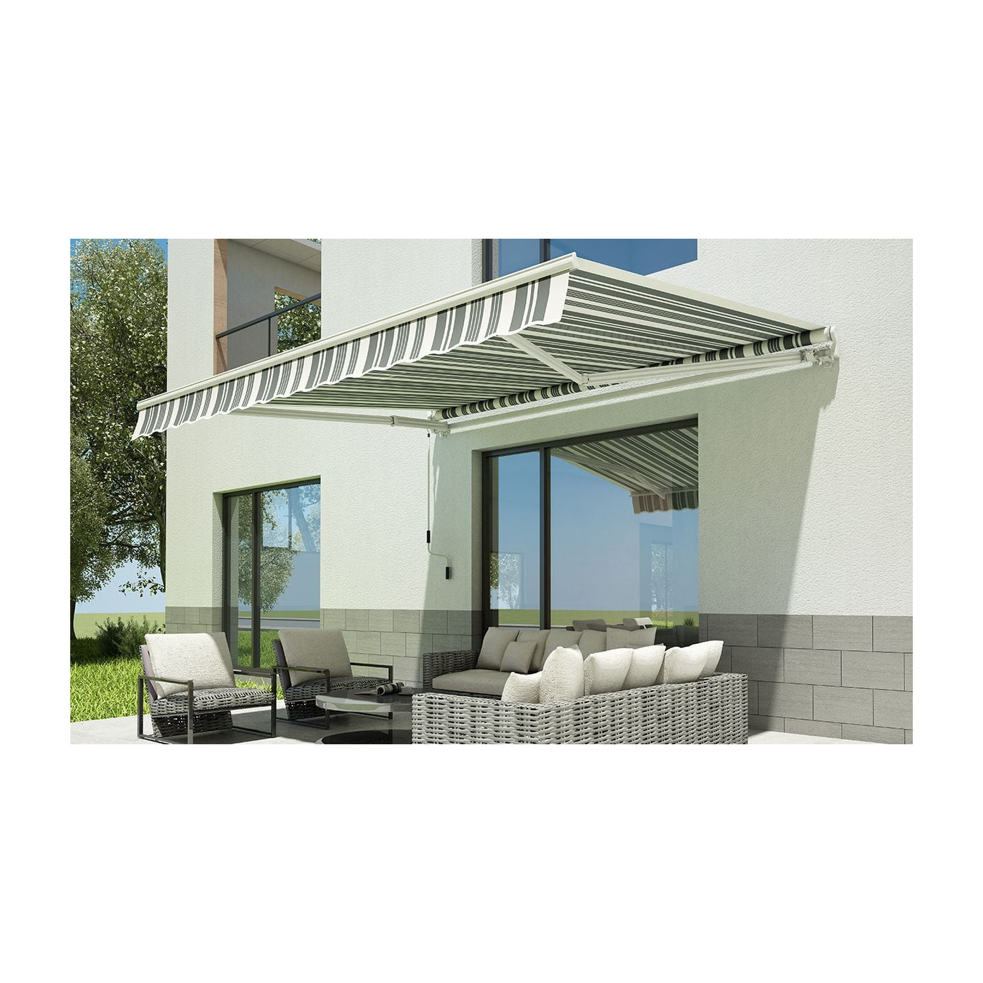 Markiza tarasowa 400x300 WhiteGrey