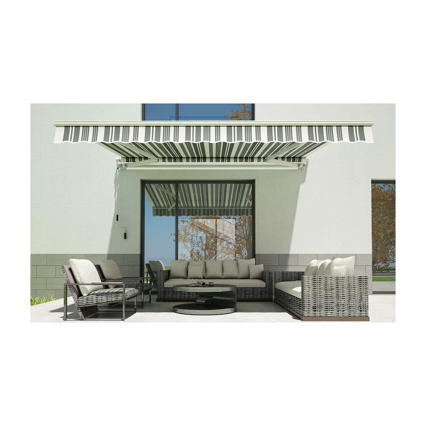 CLASSIC 400x300 MARKIZA TARASOWA WHITE/GREY