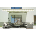 CLASSIC 400x300 TERRACE AWNING WHITE/TAUPE