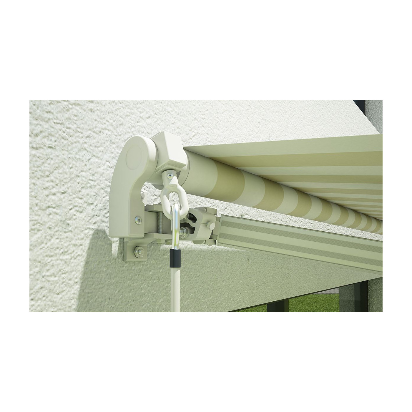 CLASSIC 400x300 TERRACE AWNING WHITE/TAUPE