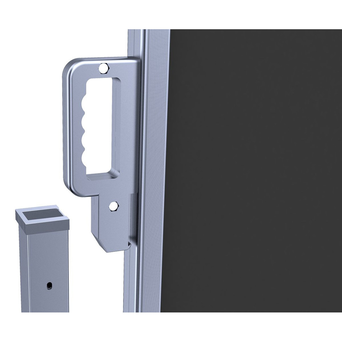 MARKIZA BOCZNA PODWÓJNA 200x600 DARK GREY