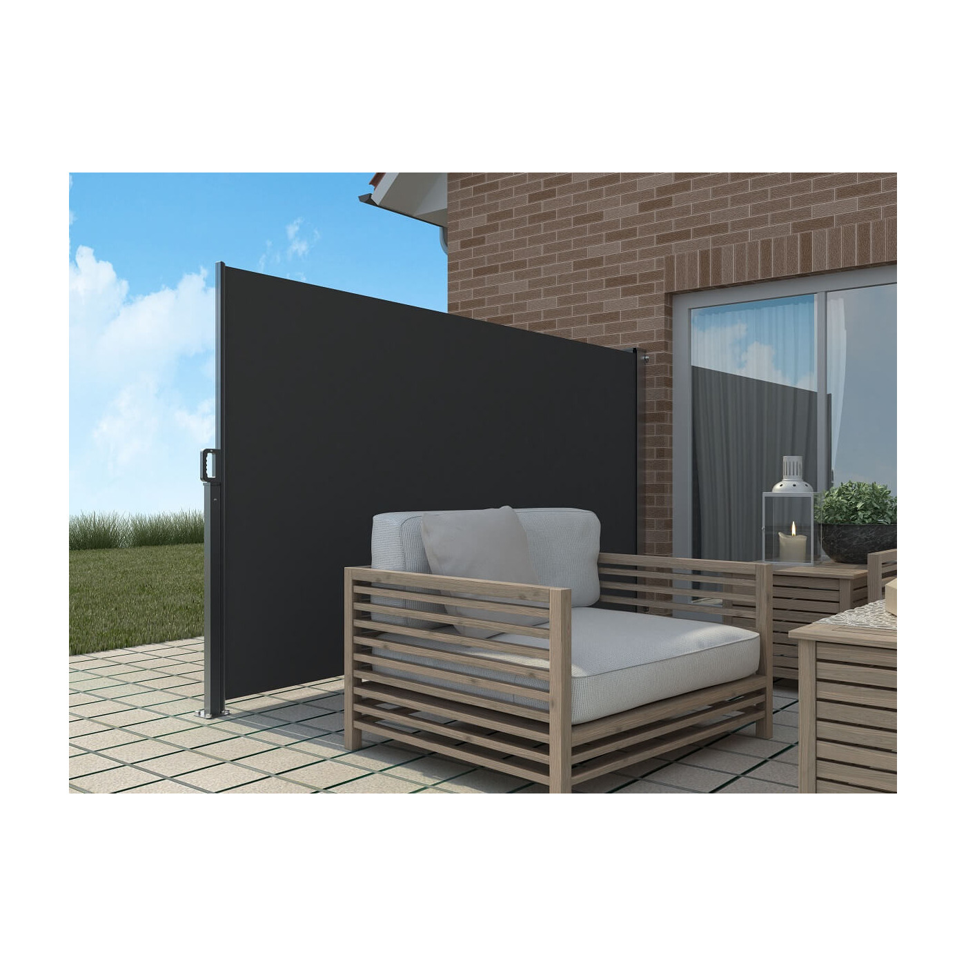 Markiza pionowa boczna 200x300 cm Dark Grey