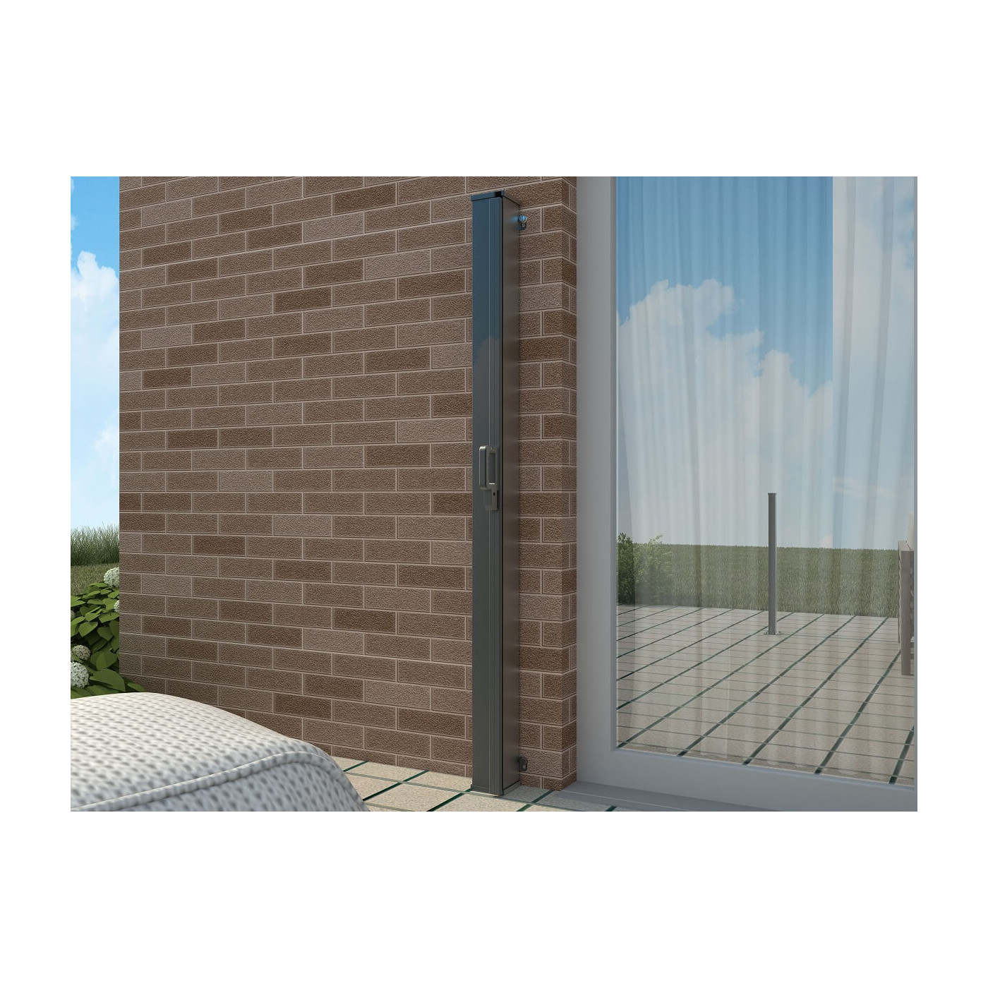 SINGLE SIDE AWNING 200x300 DARK GREY