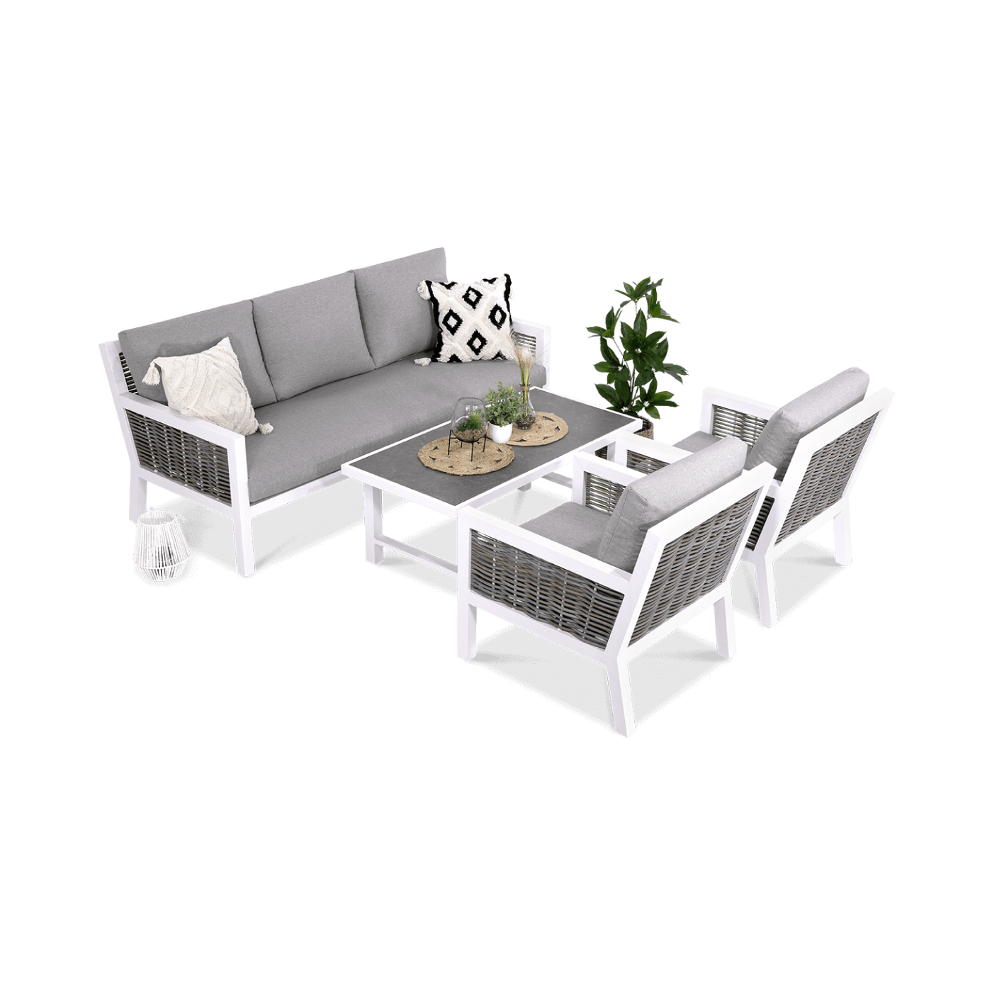 Zestaw Mebli Ogrodowych na Taras Olympia Caffe White Furrore