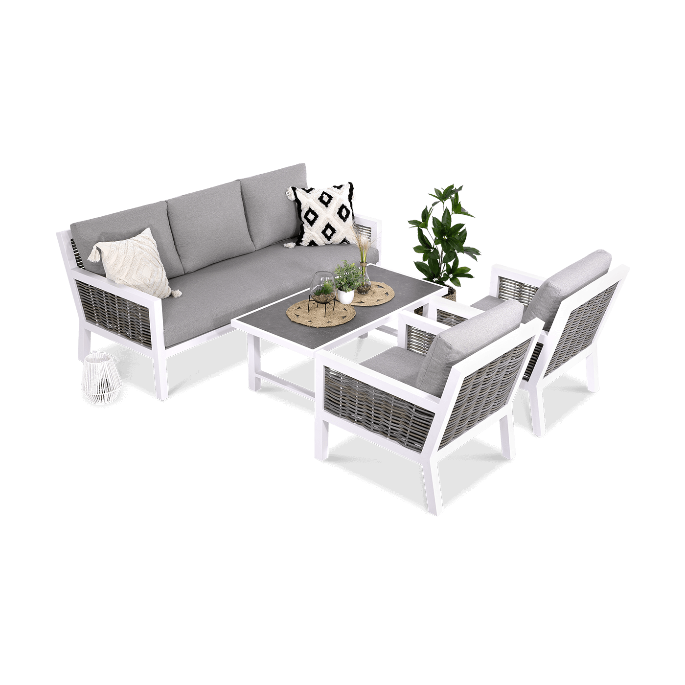 Zestaw Mebli Ogrodowych na Taras Olympia Caffe White Furrore