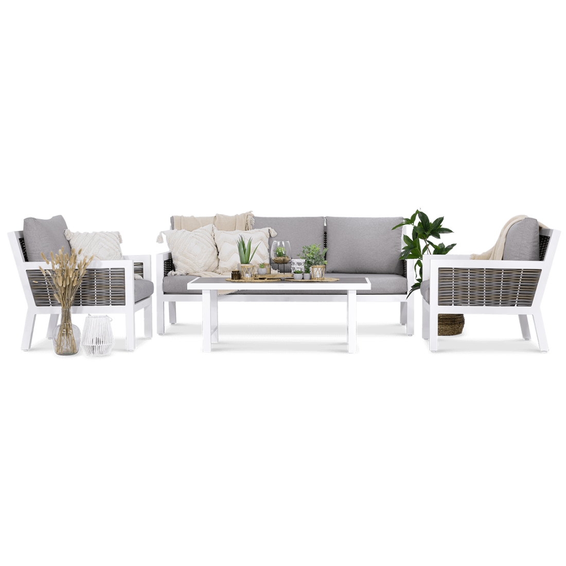 Zestaw Mebli Ogrodowych na Taras Olympia Caffe White Furrore
