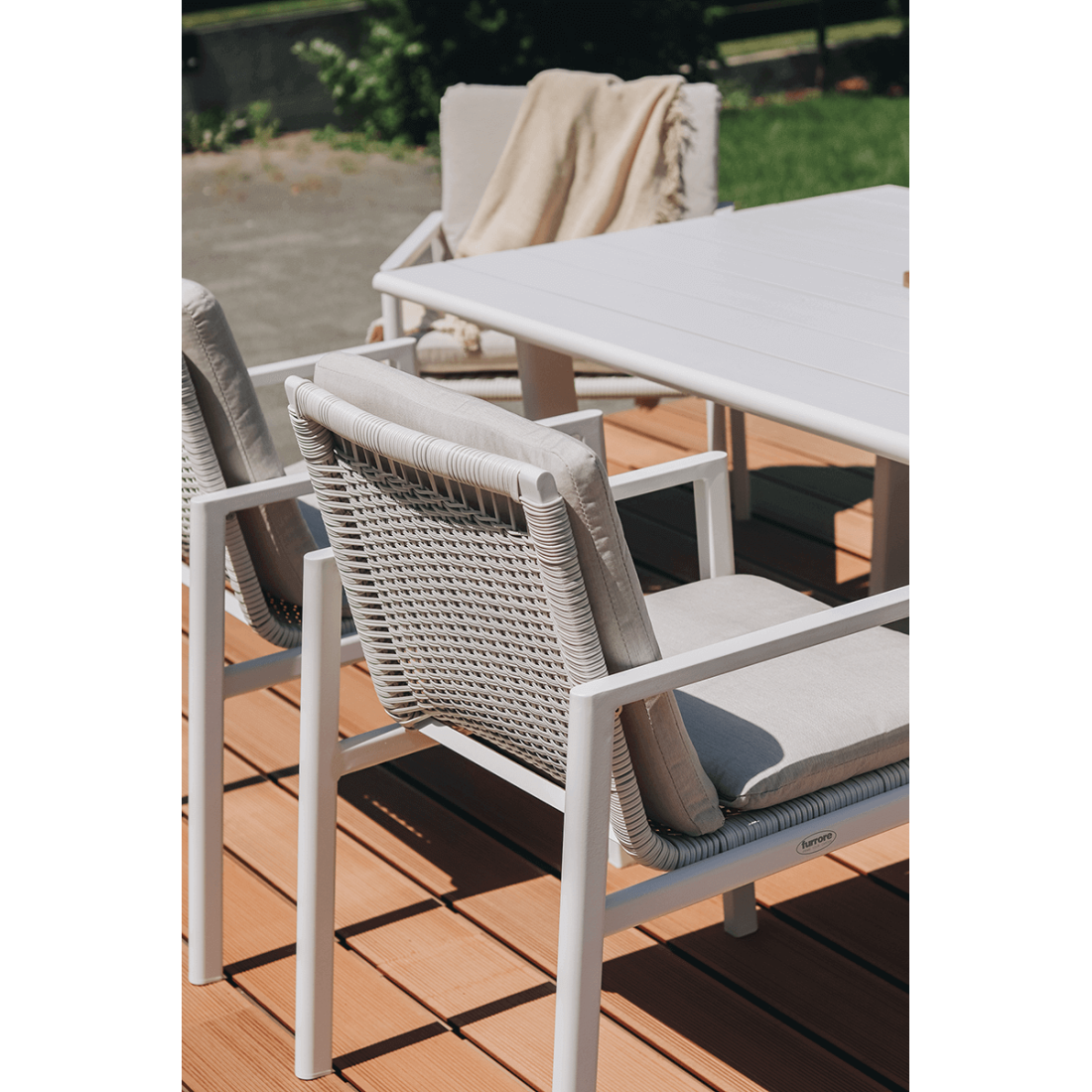 Zestaw jadalniany dla 6 osób - Lotus Dining 61 White Furrore