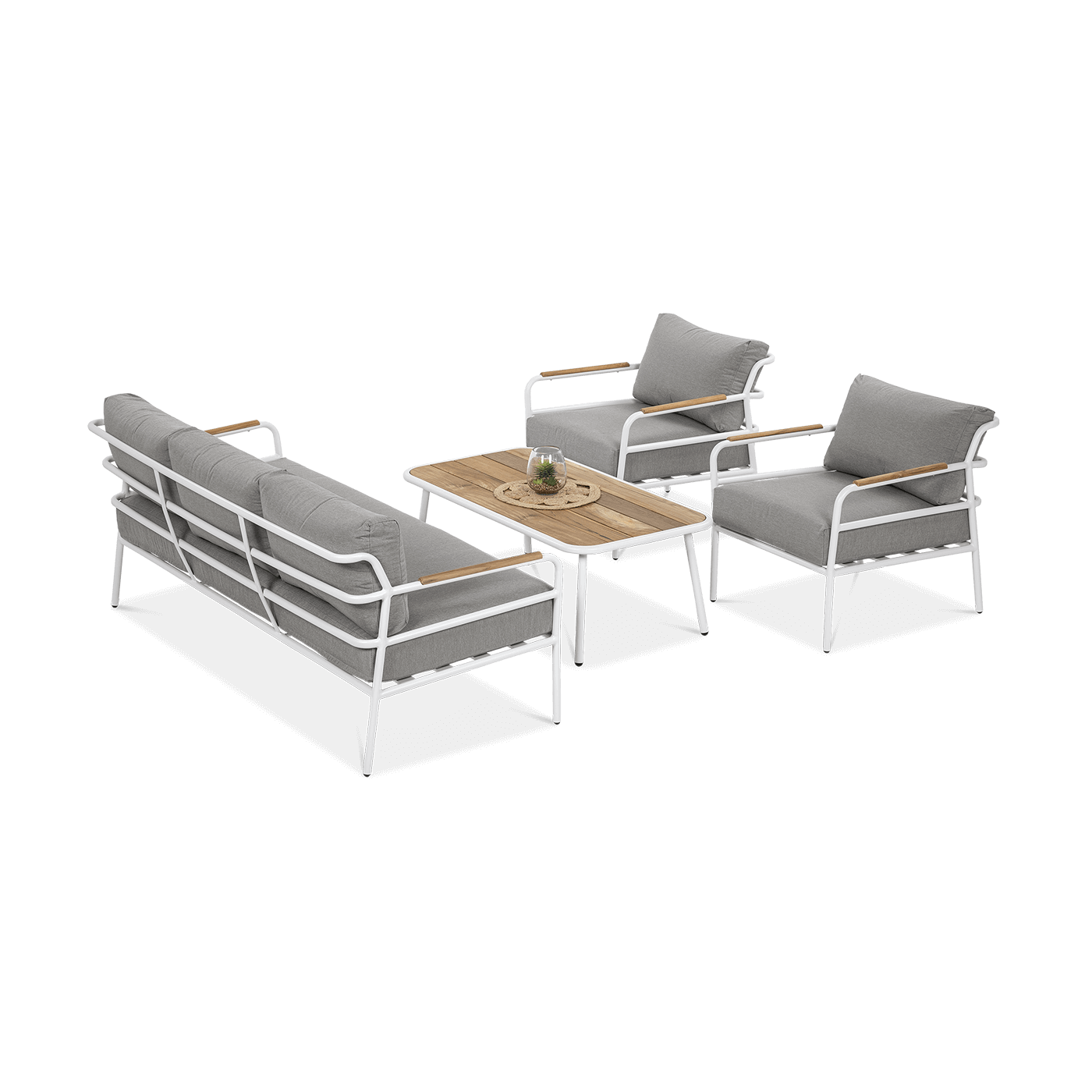 Zestaw mebli ogrodowych Orchid Caffe White Furrore